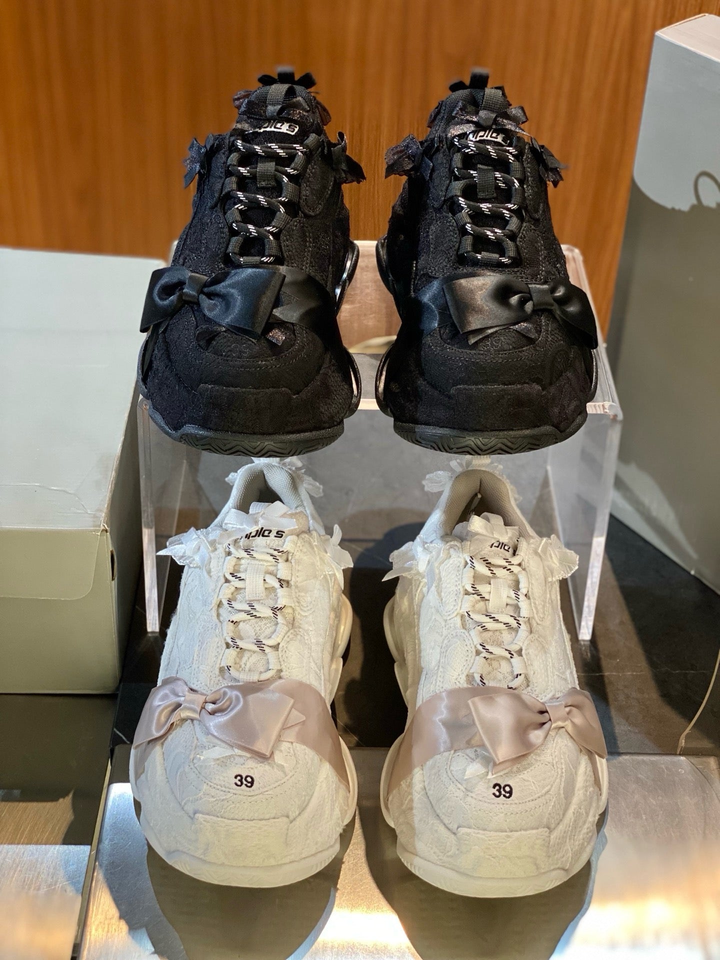 White and Black Shoes