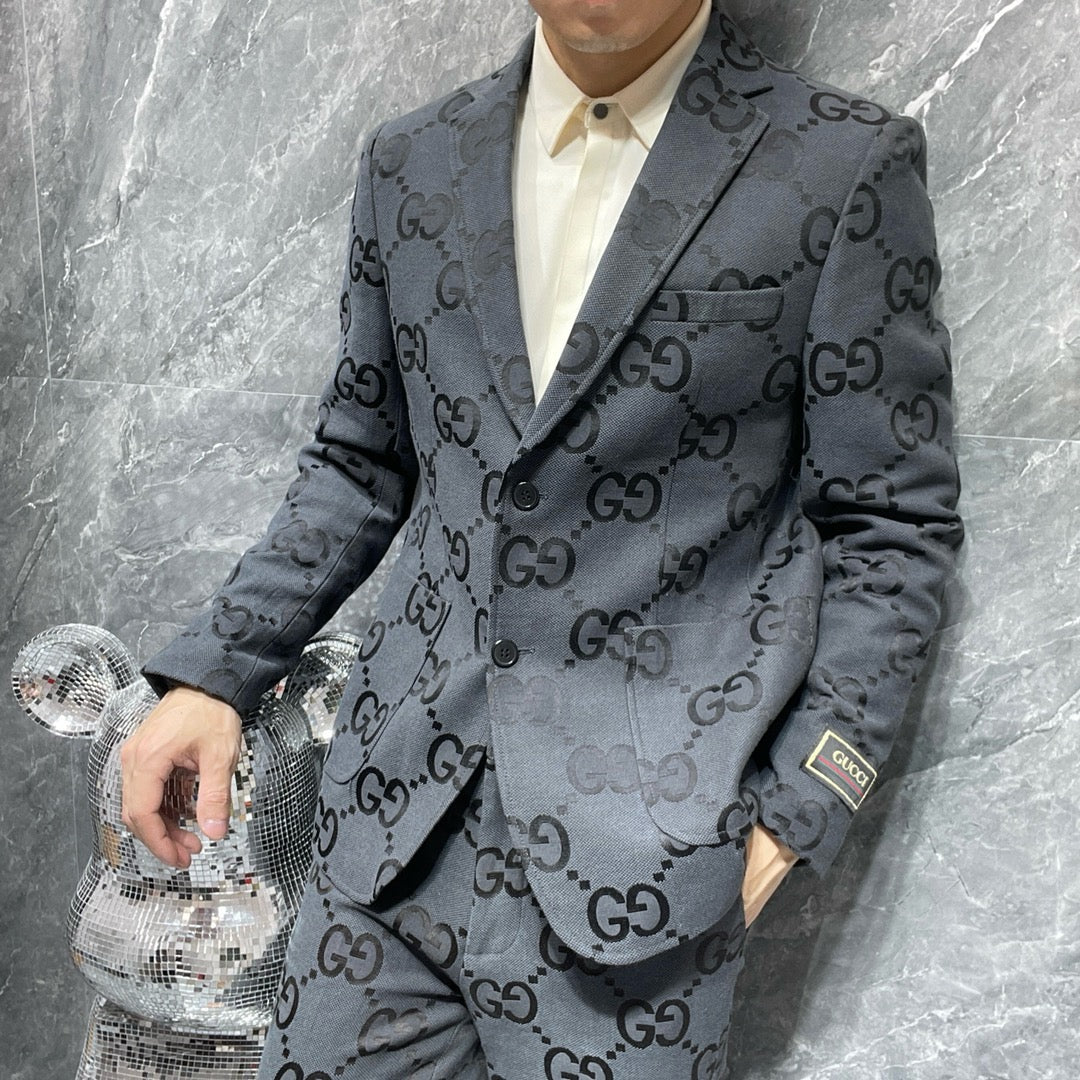 Black Jacket and Pant Suit