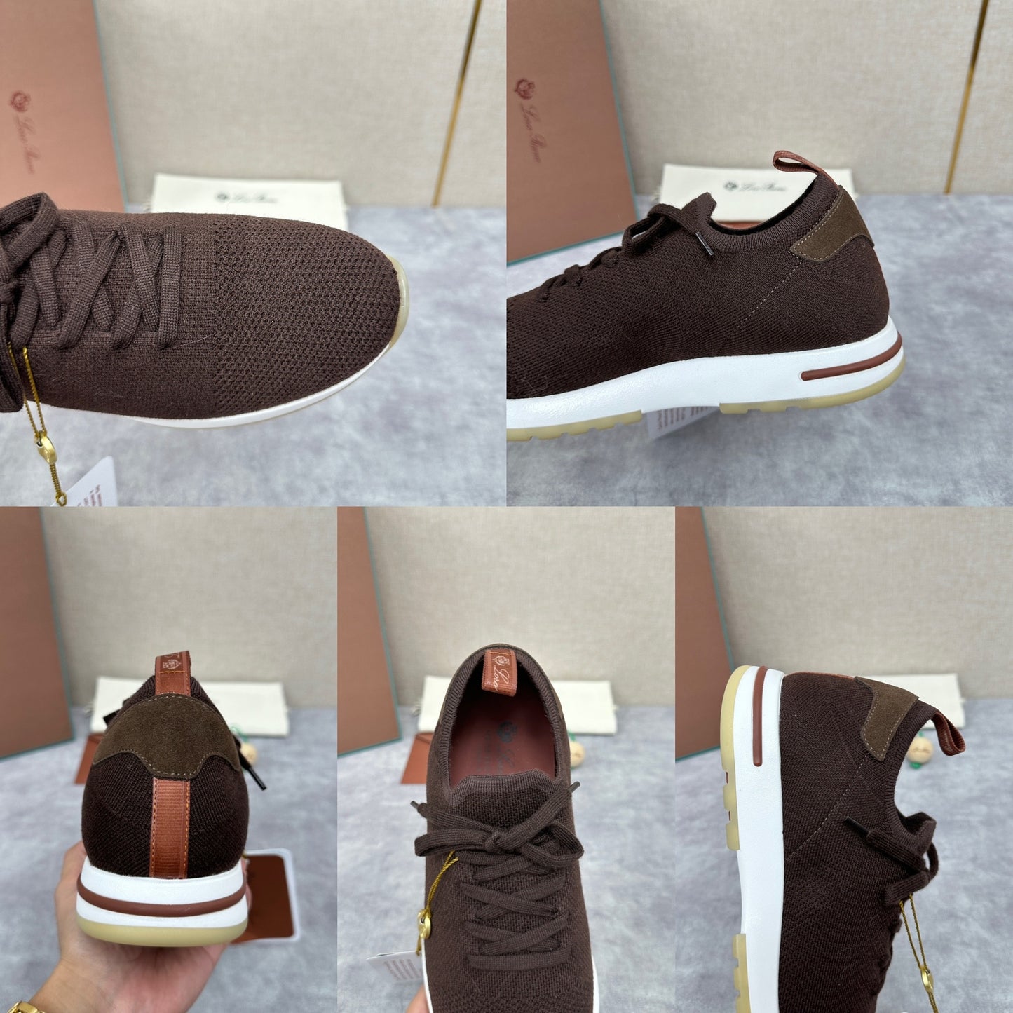 Grey, Brown, Navy blue and Dark brown Shoes