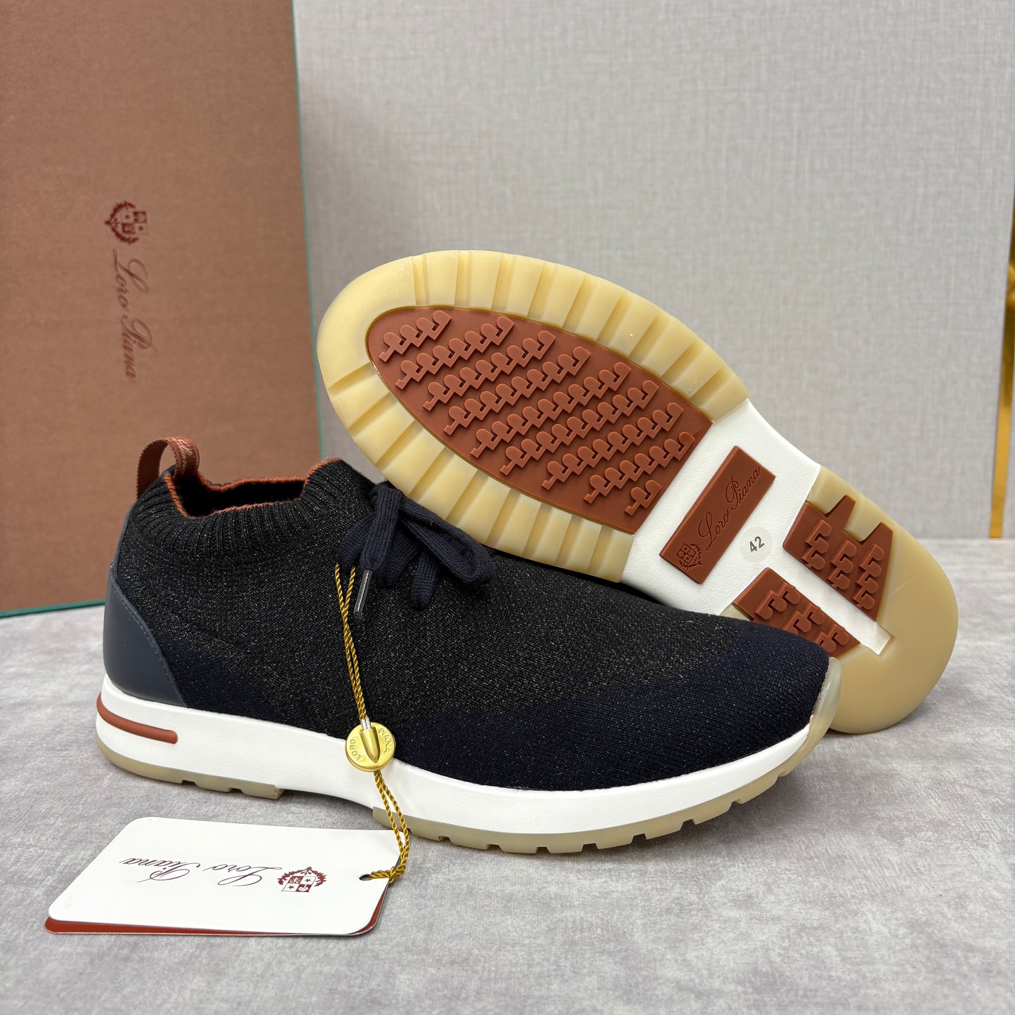 Brown, Blue Black and Grey Shoes - FashionHype.xyz
