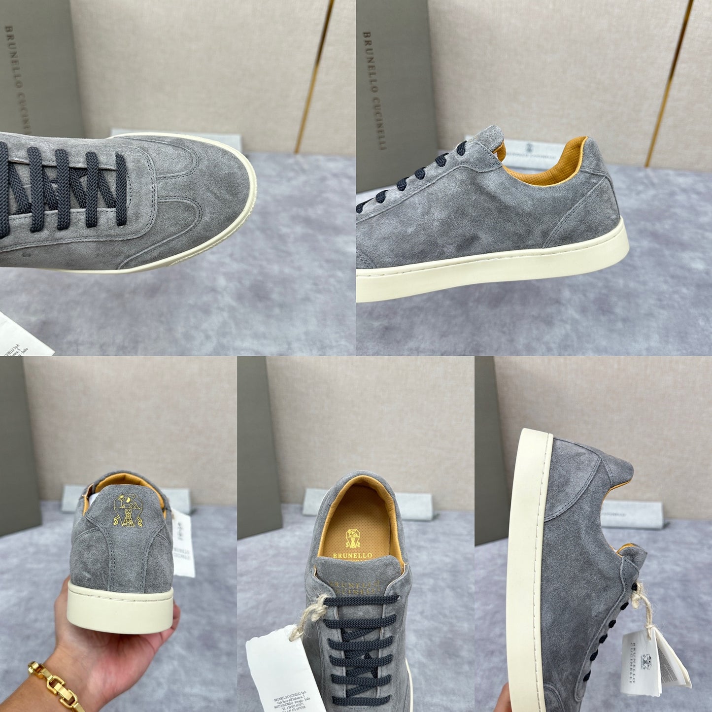 Taupe and Grey Shoes