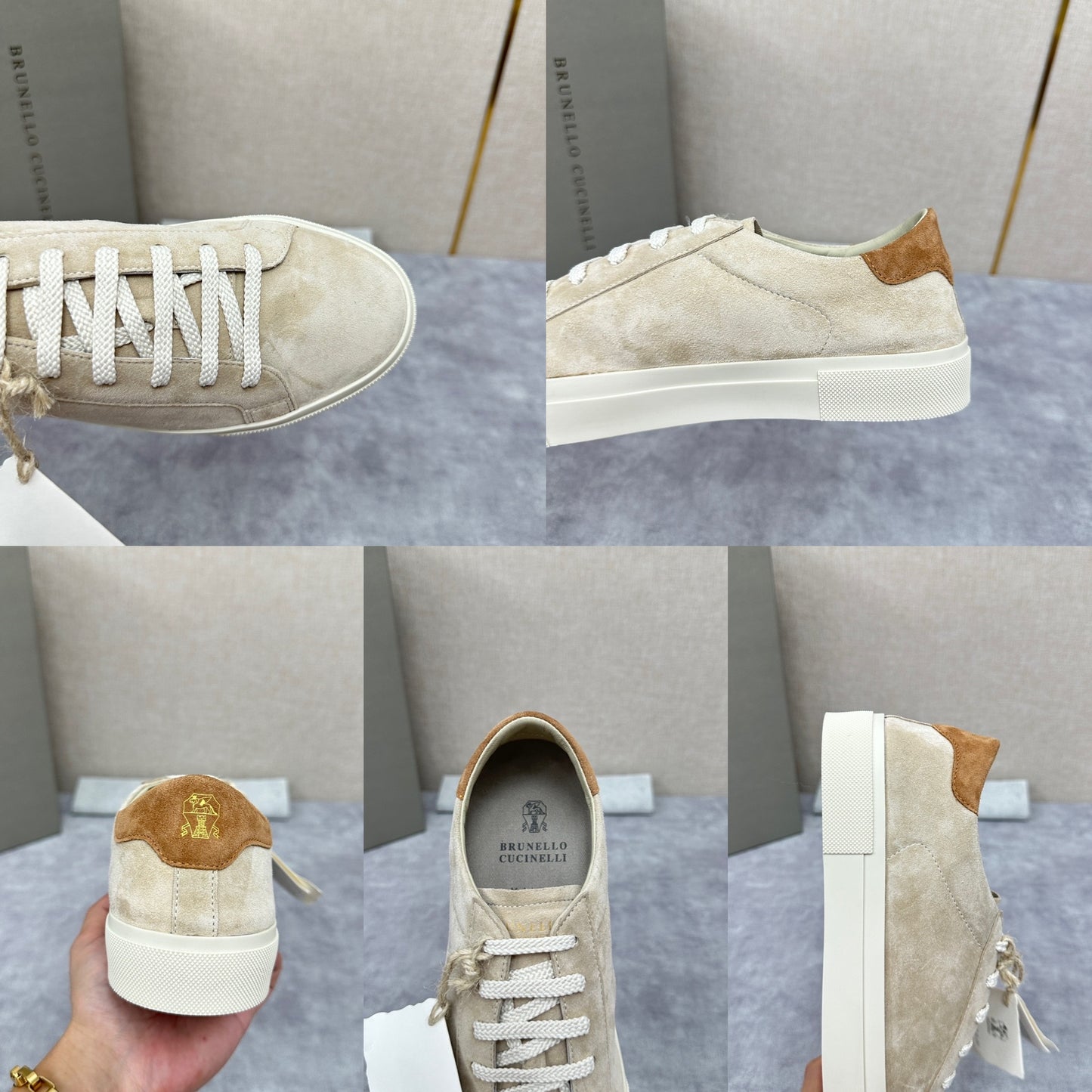 Light grey and Beige Shoes