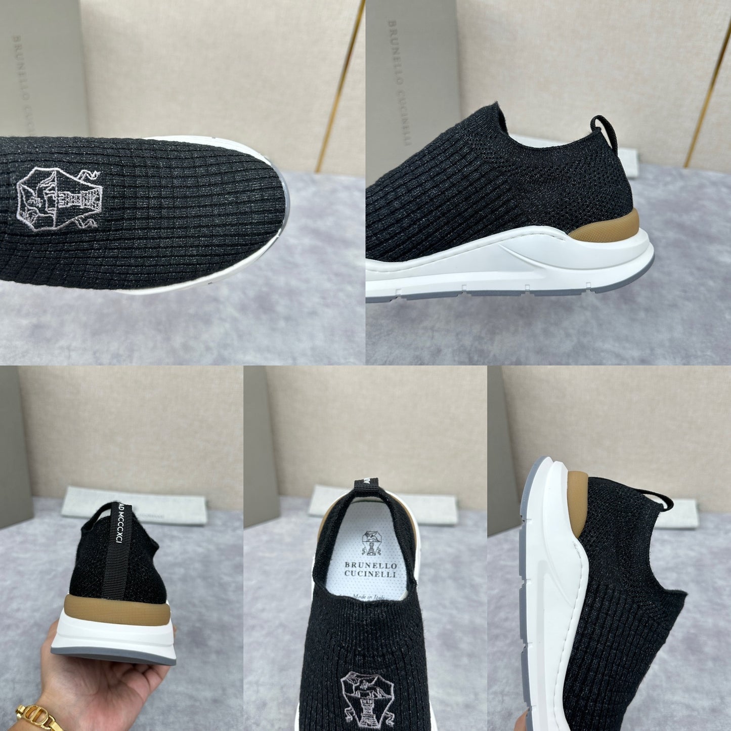 Grey, Blue and Black Shoes