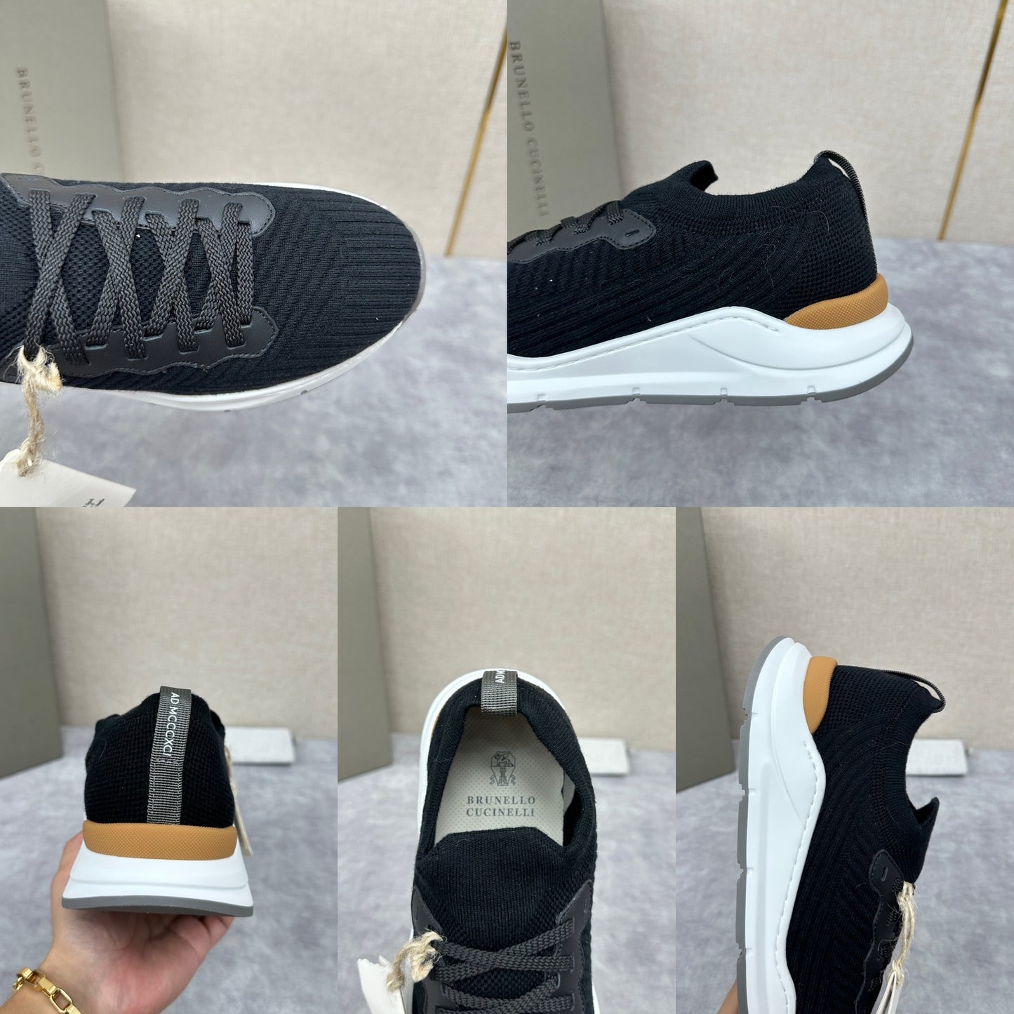 Grey, Dark grey, Blue and Black Shoes