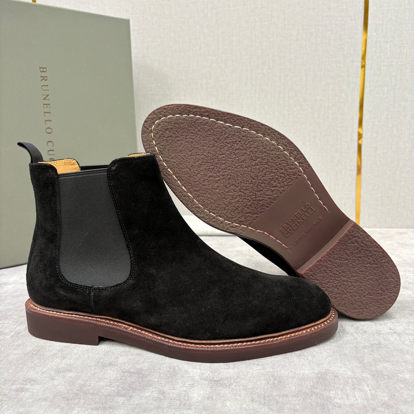 Tan, Dark Brown, Grey and Black Shoes