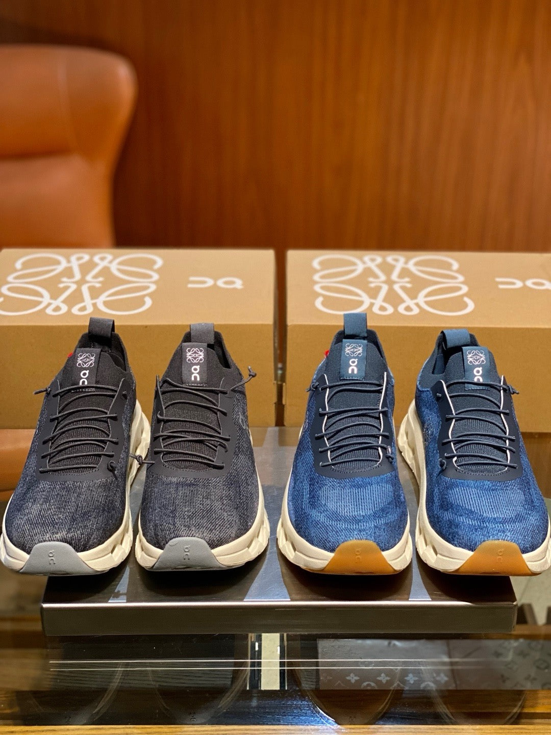 Blue and Black Shoes - FashionHype.xyz