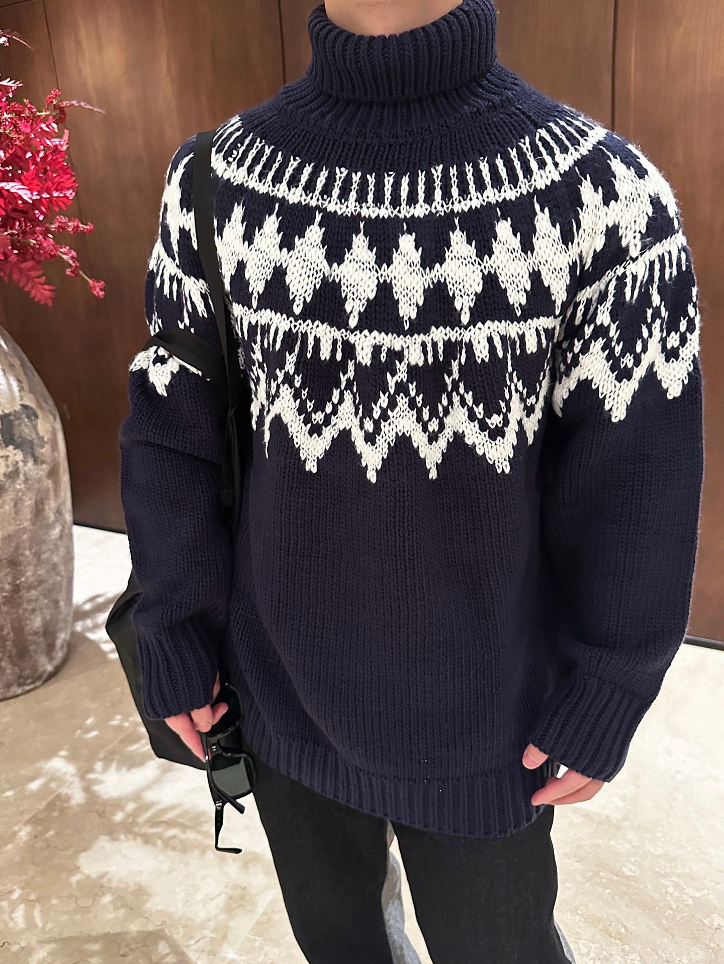 Navy blue white Jersey