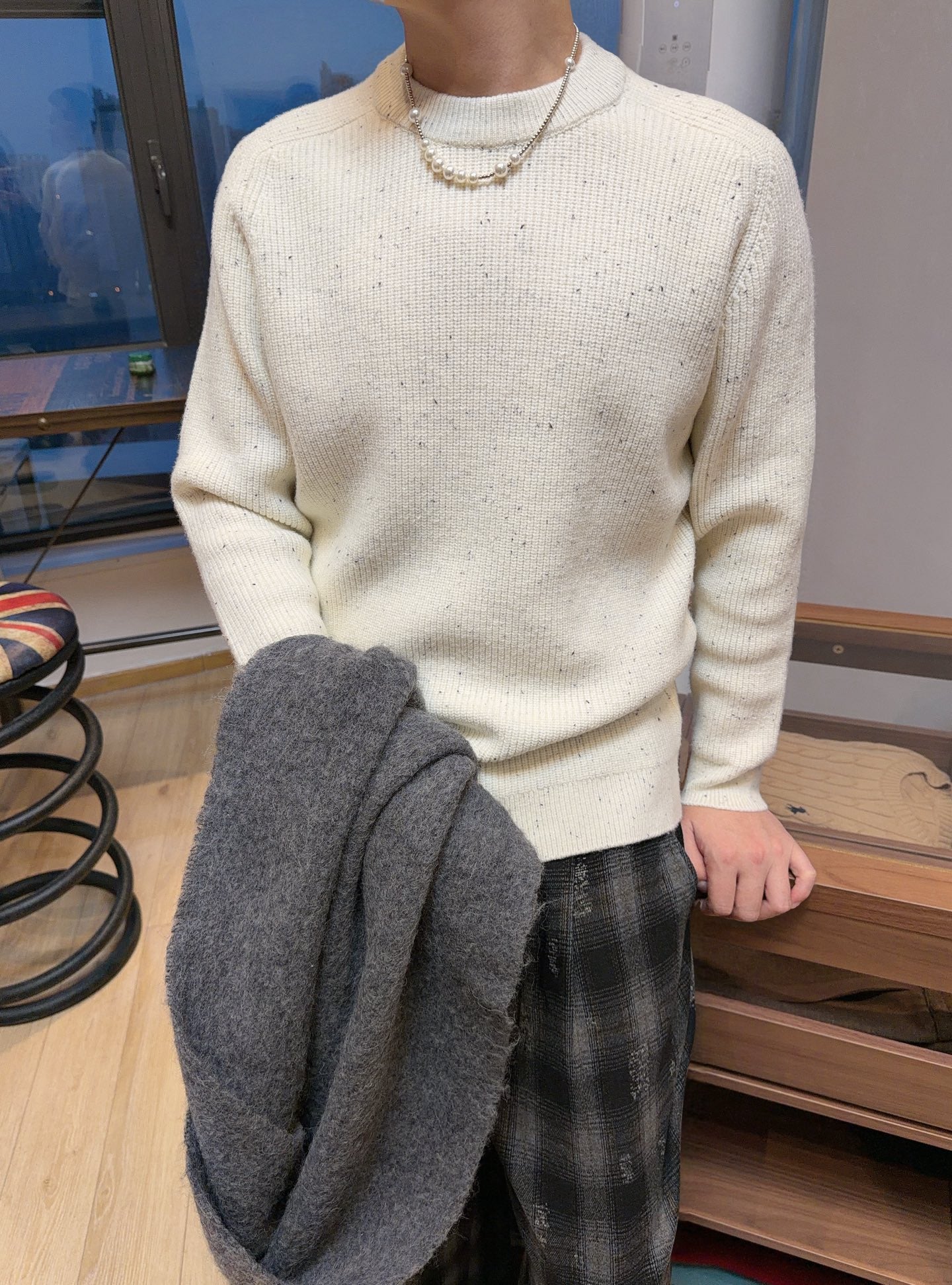 White and Black Jersey