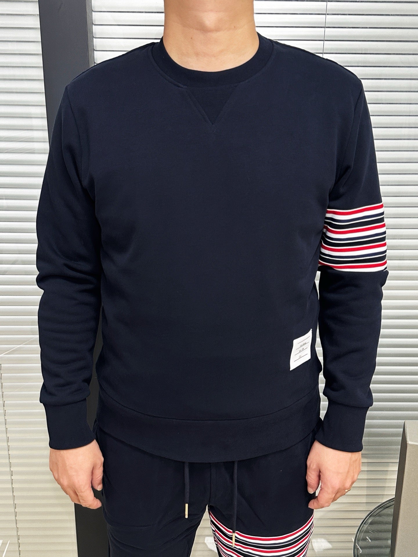 Grey and Blue Sweatshirt - FashionHype.xyz