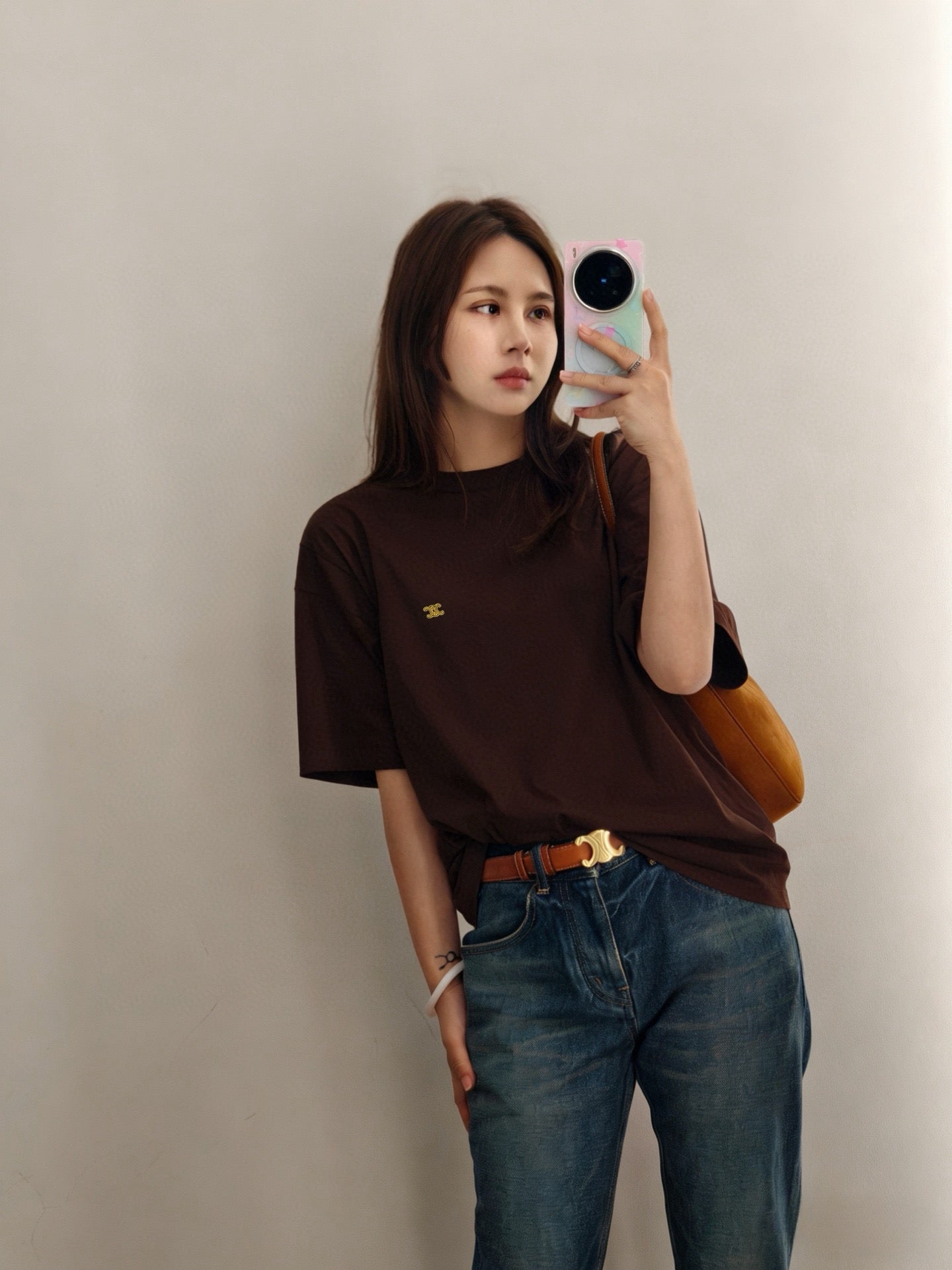 White, Black and Brown T-Shirt - FashionHype.xyz