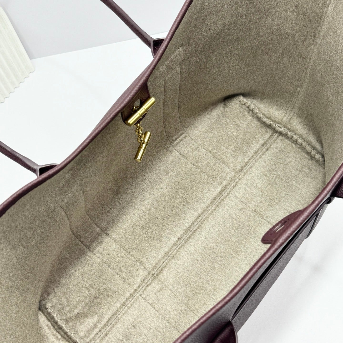 Taupe, Black and Burgundy Bag