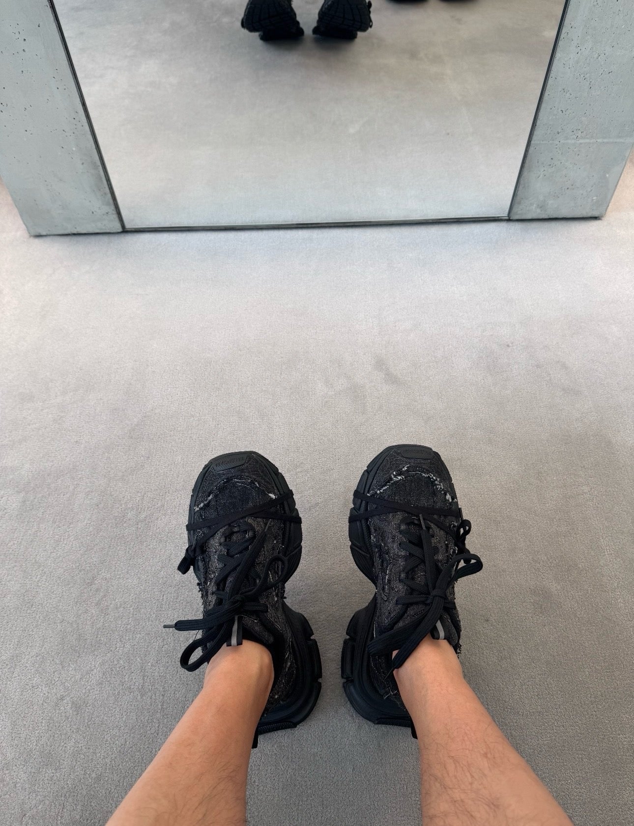Black grey Shoes