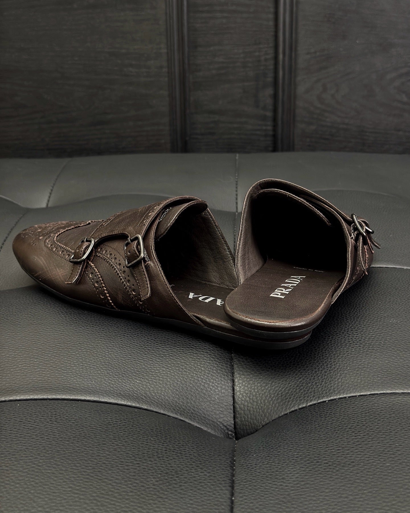 Black and Dark brown Shoes