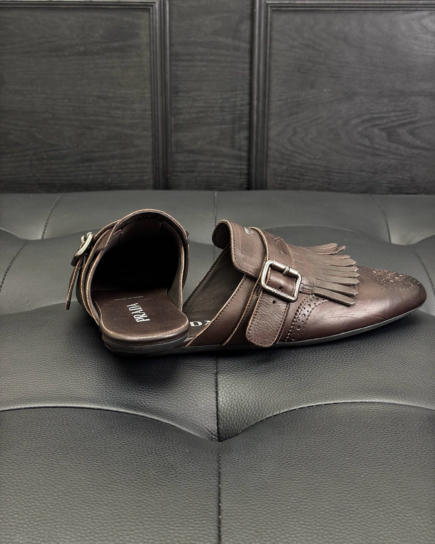 Black and Dark brown Shoes
