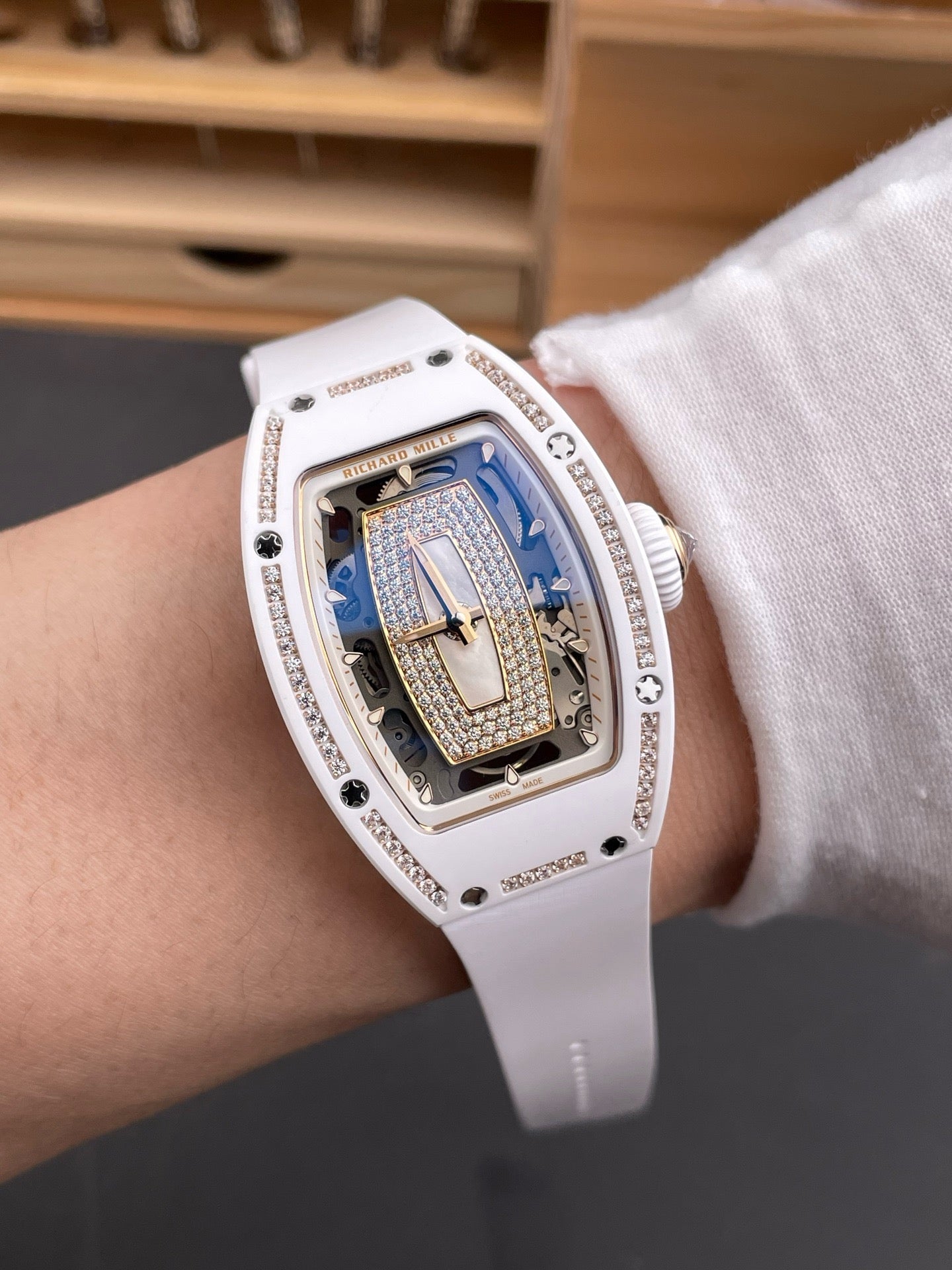Pink and White Watch