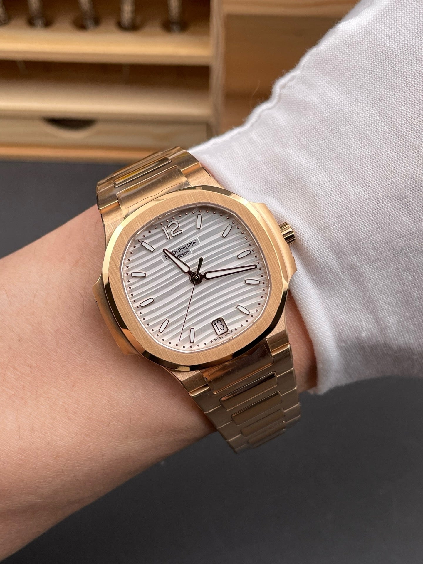 Gold grey Watch