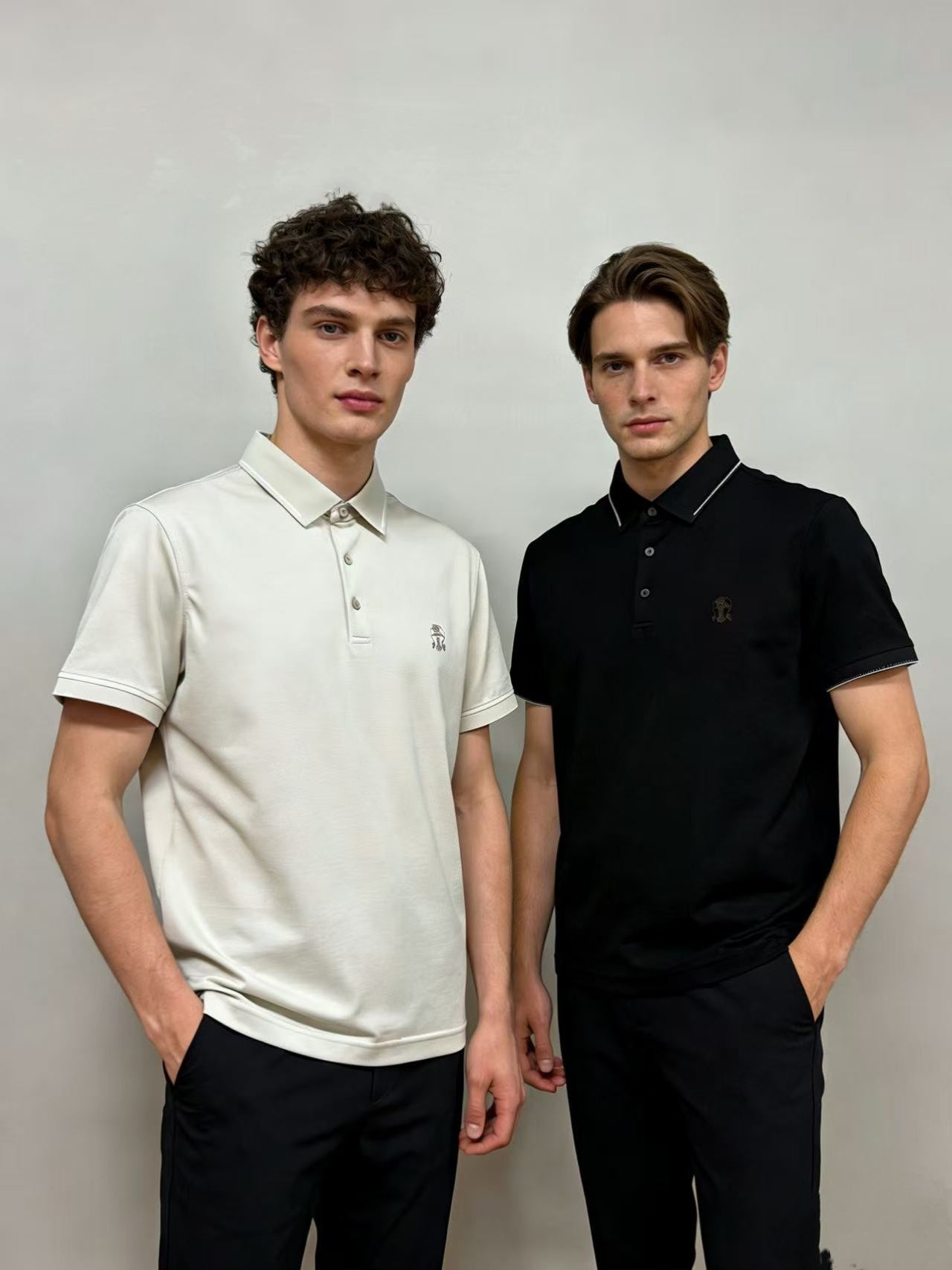 Grey and Black Polo