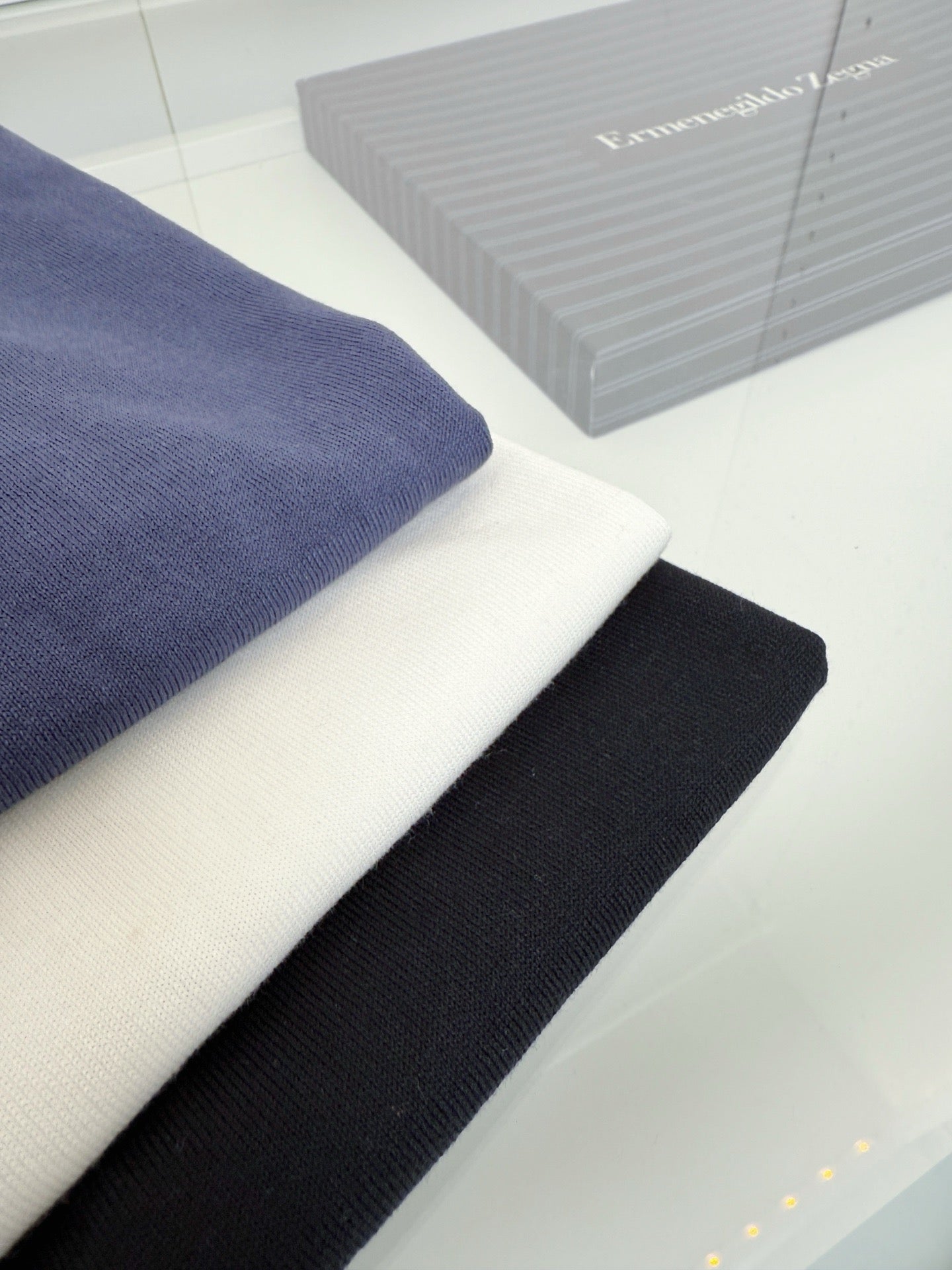 Navy blue, White and Black T-Shirt
