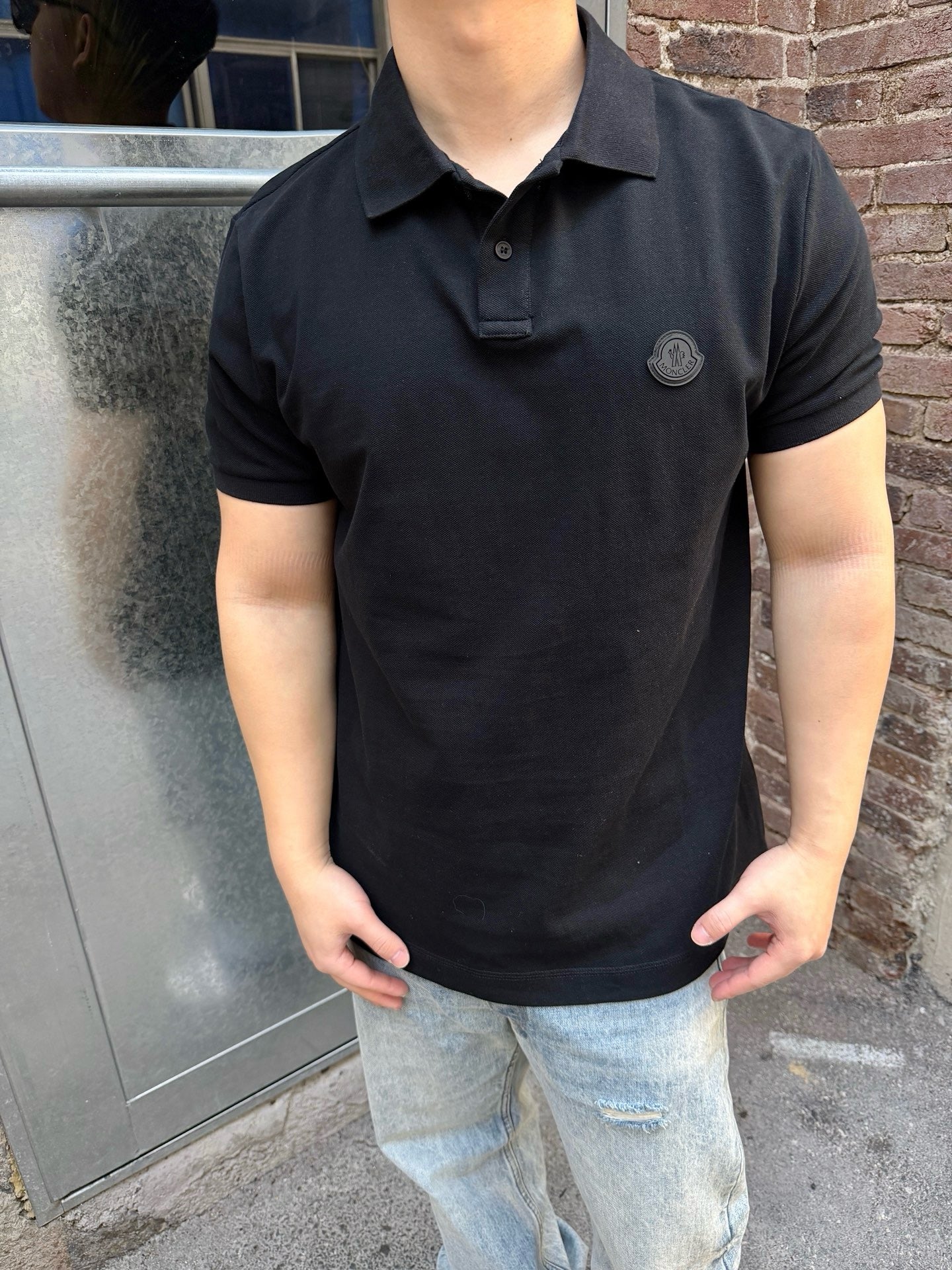 Black and White Polo - FashionHype.xyz