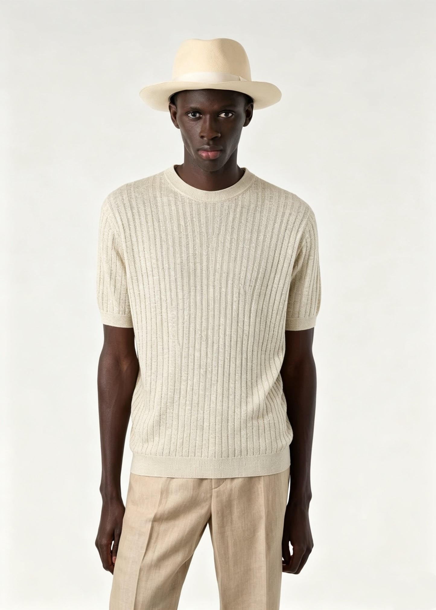 Grey and Cream white T-shirt