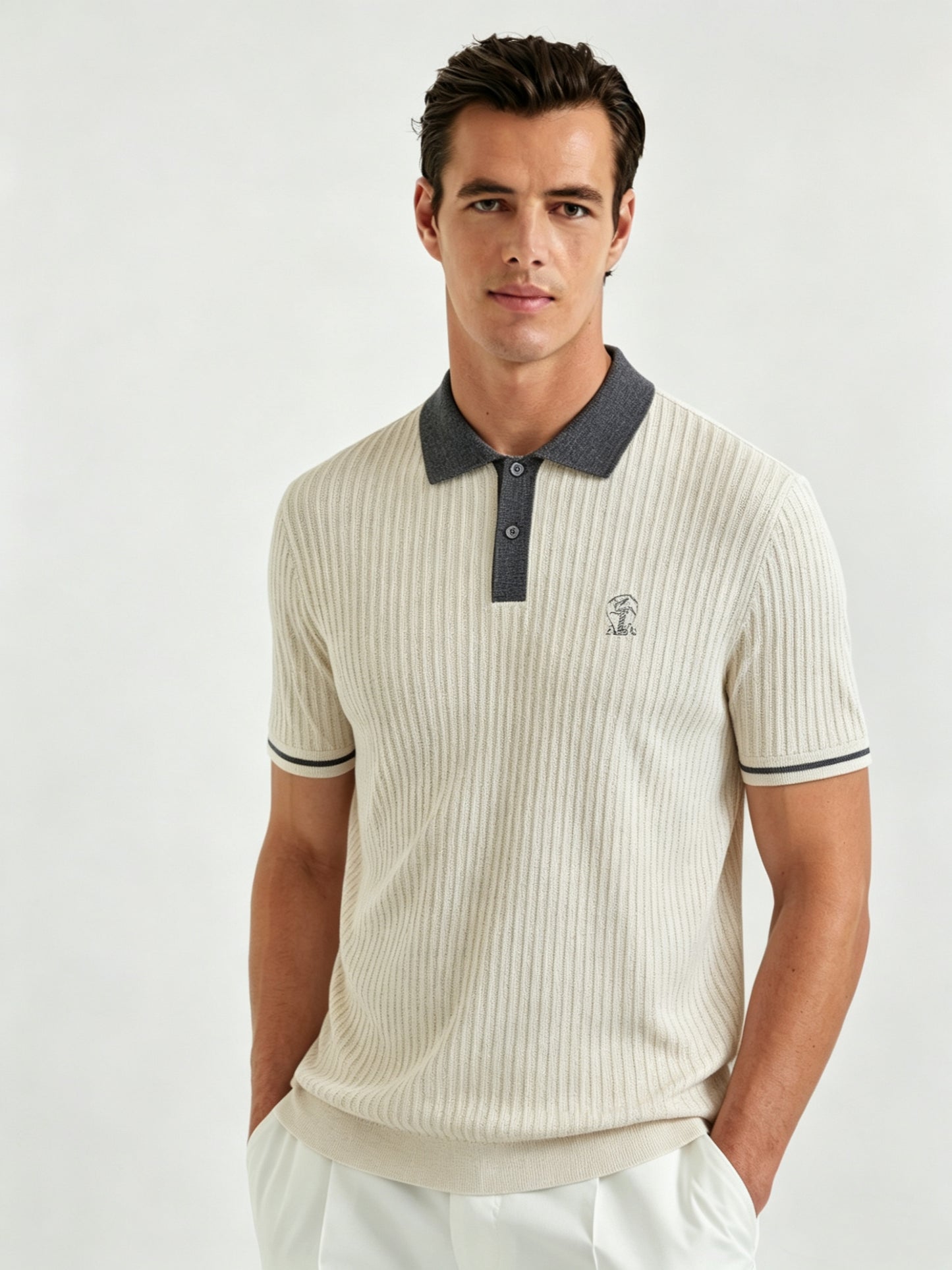 Brown and Grey Polo