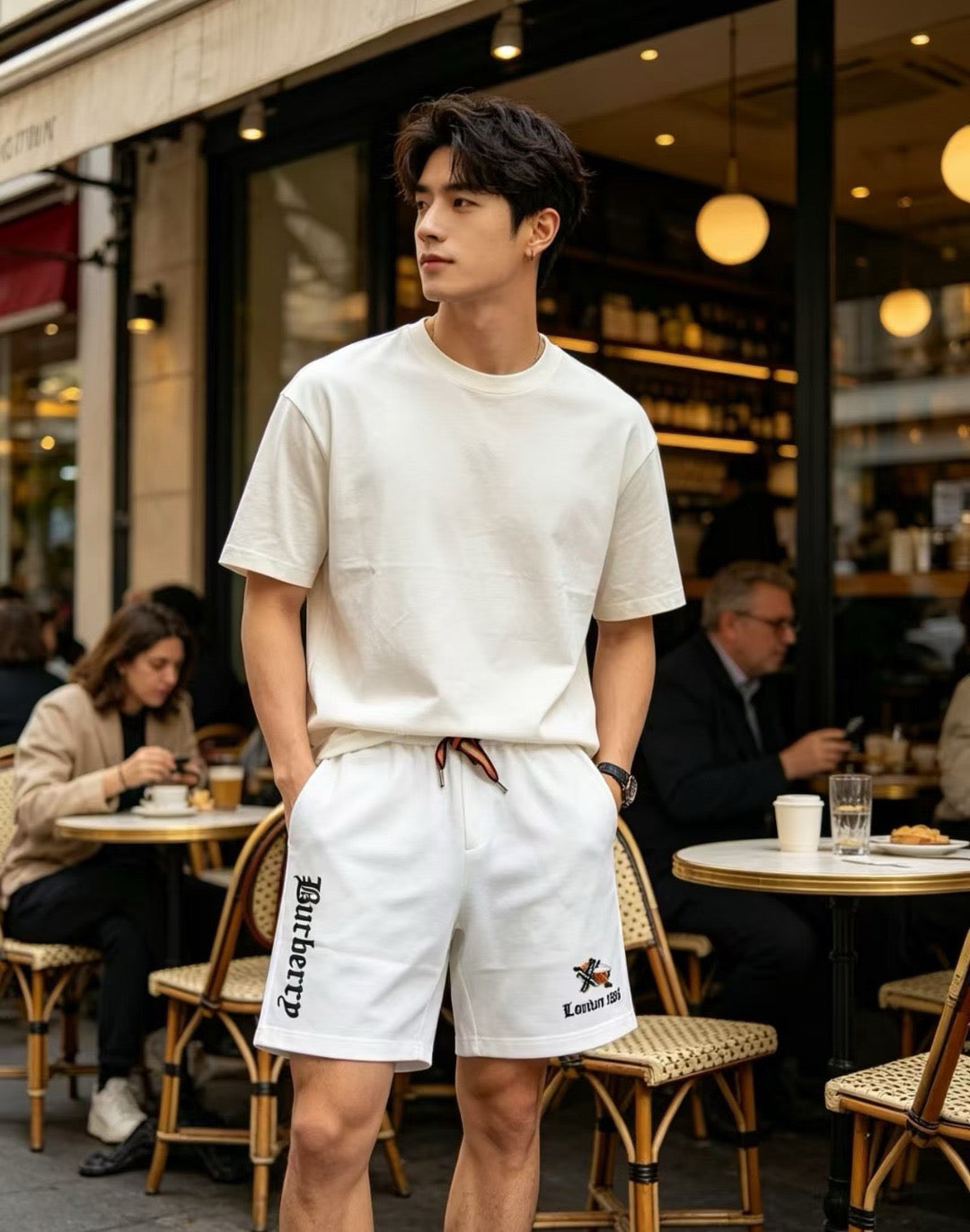 Black and White Shorts