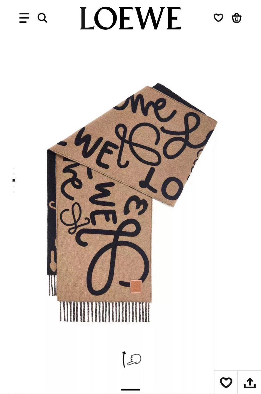 Schwarzer Khaki Schal