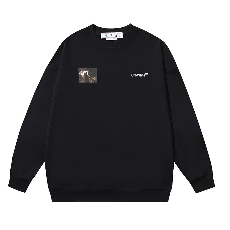 Graues, weißes und schwarzes Sweatshirt