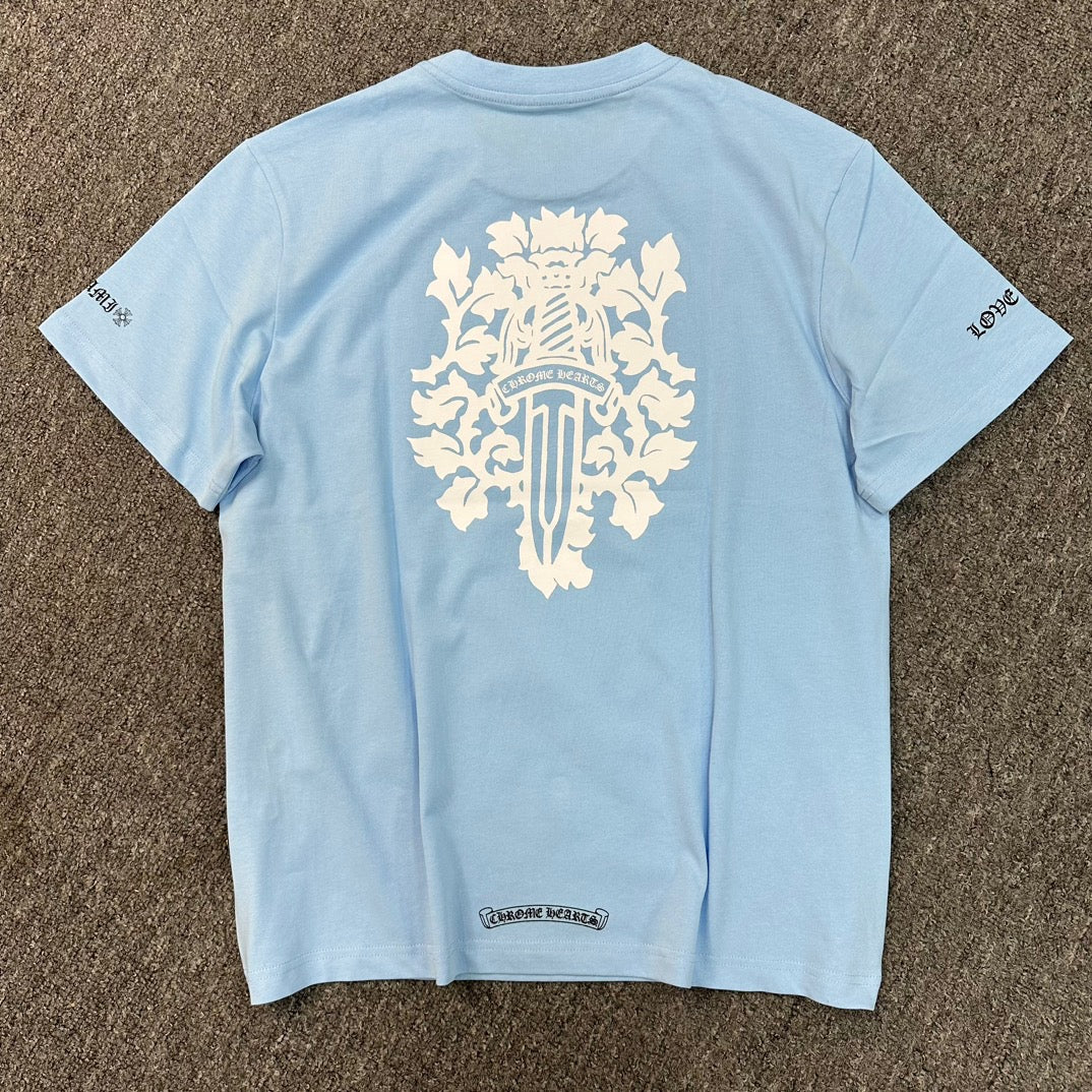 Himmelblaues T-Shirt – Größe XXL