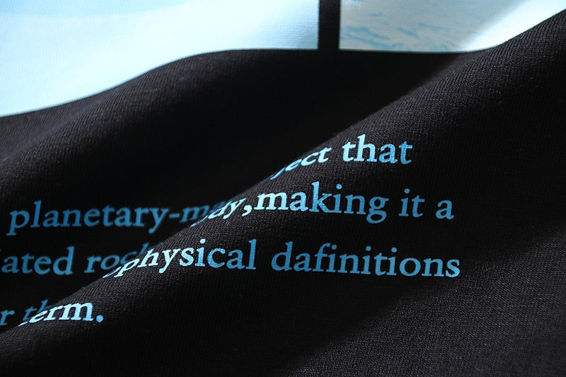 Blue,Black and White T-shirt - FashionHype.xyz