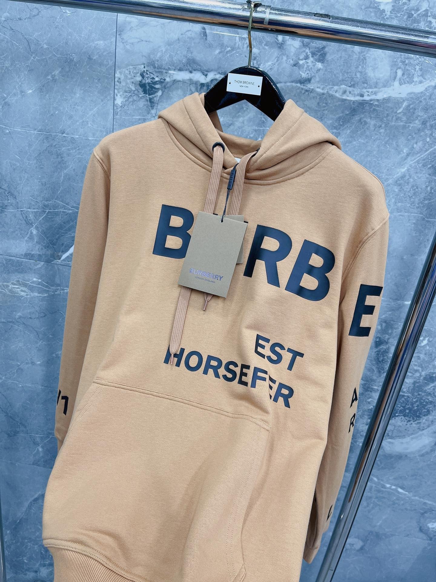 Black, Light orange and White Hoodie - FashionHype.xyz