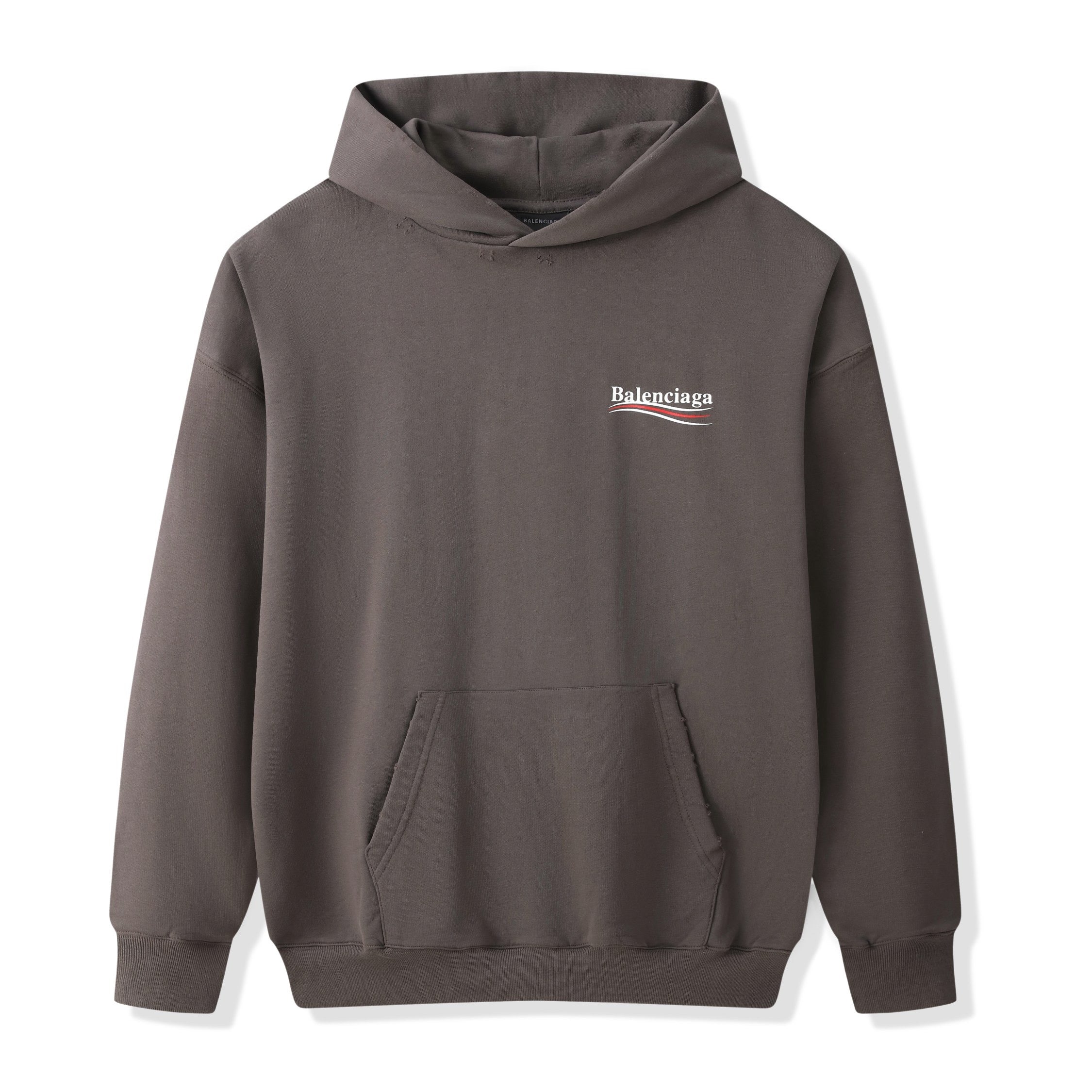 Himmelblauer und khakifarbener Hoodie