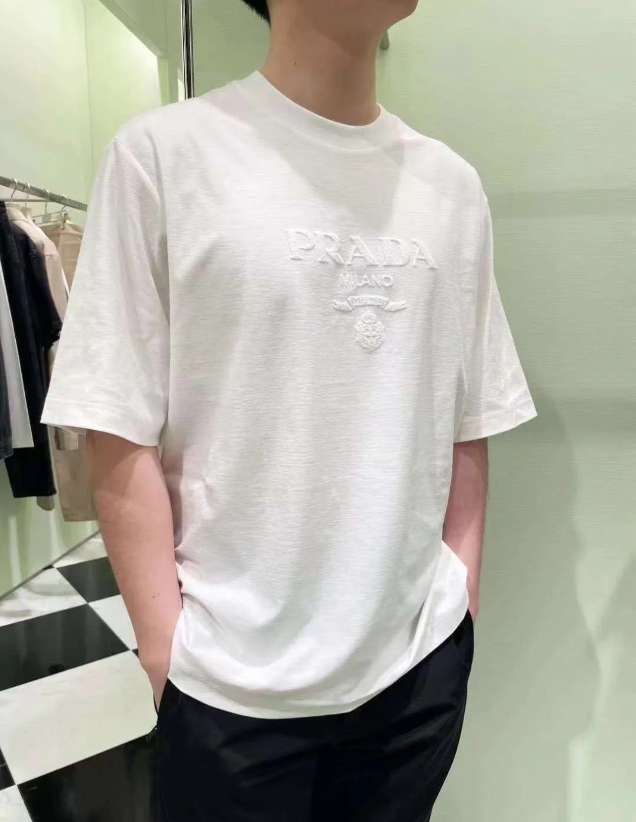Grey and Black T-shirt - FashionHype.xyz