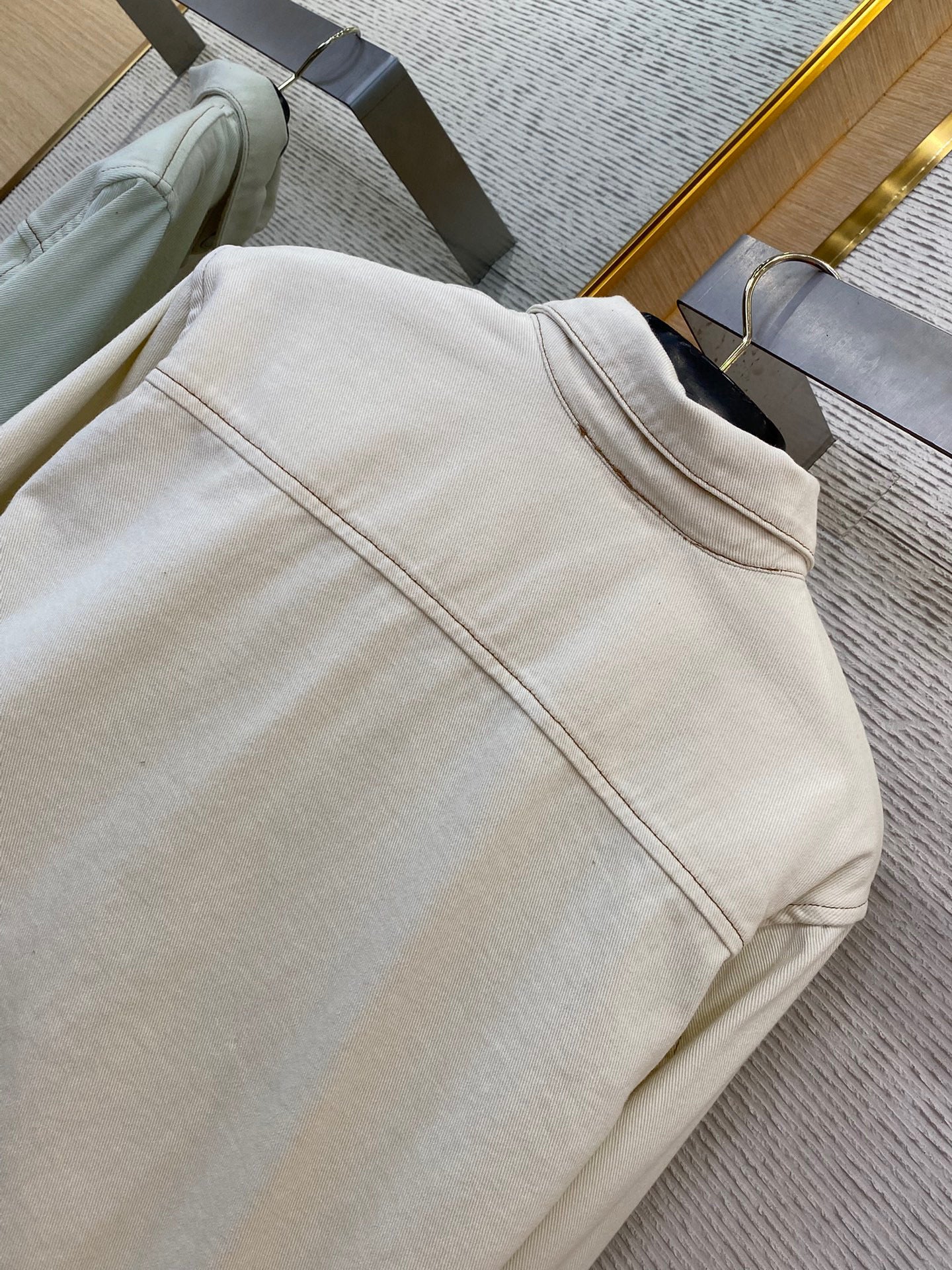 Beige and Blue Jacket