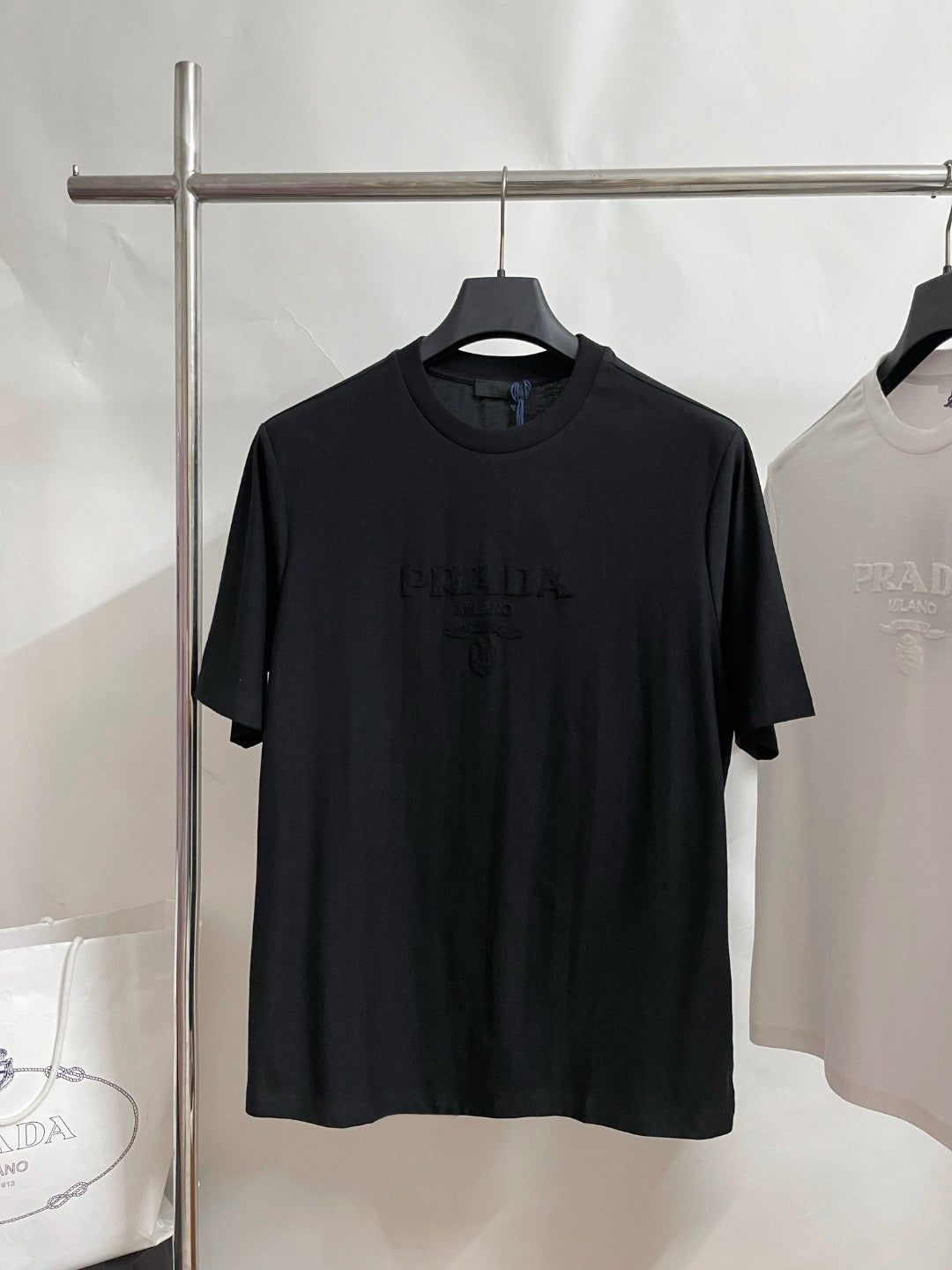 Grey and Black T-shirt - FashionHype.xyz