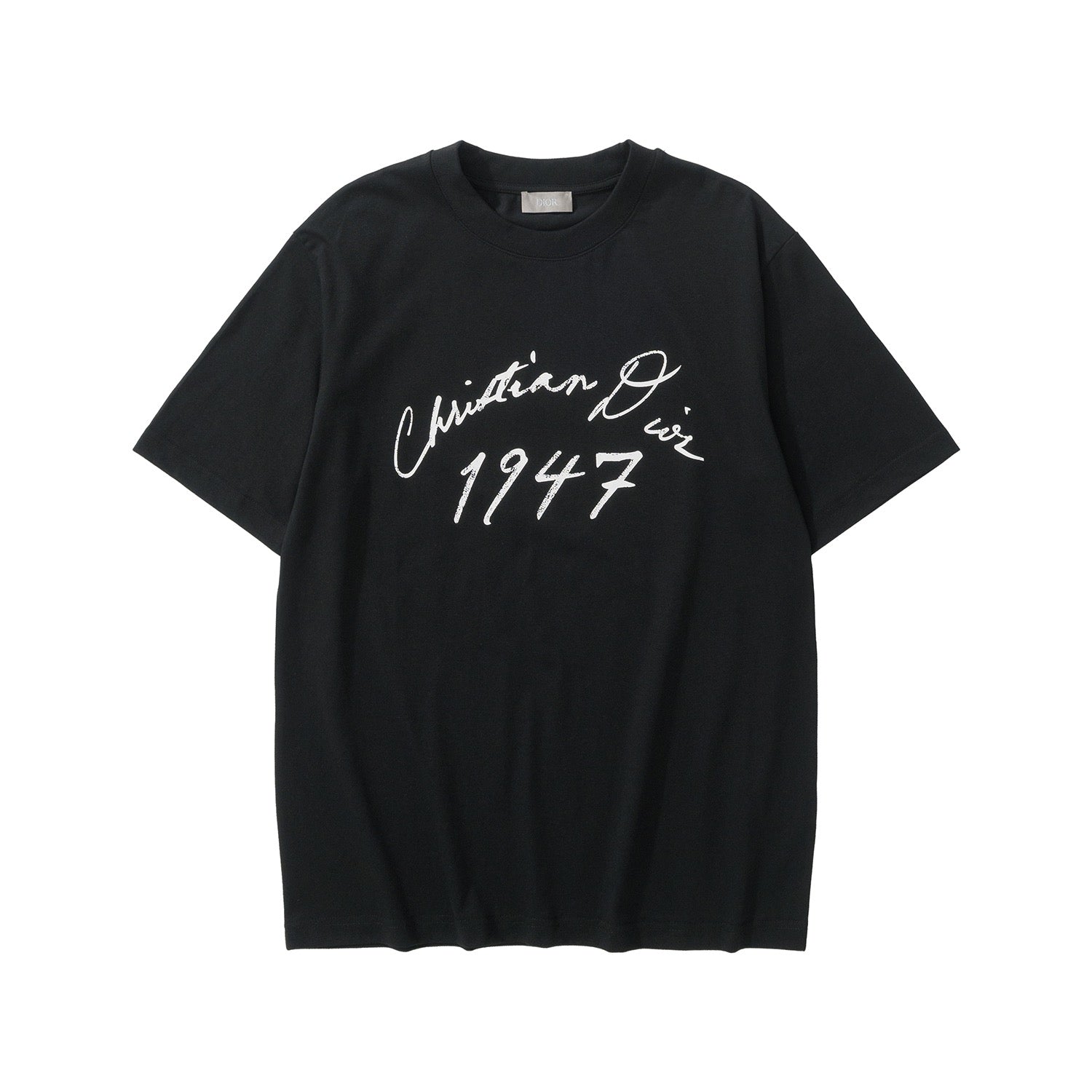 Schwarzes, weißes und blaues T-Shirt