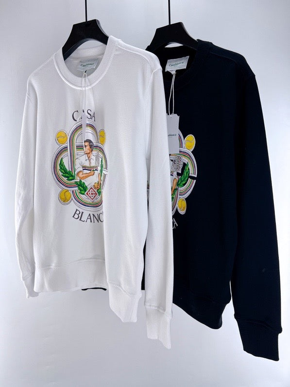 Schwarz-weißes Sweatshirt