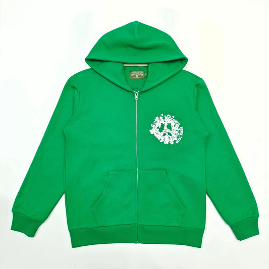 Chaqueta verde y blanca