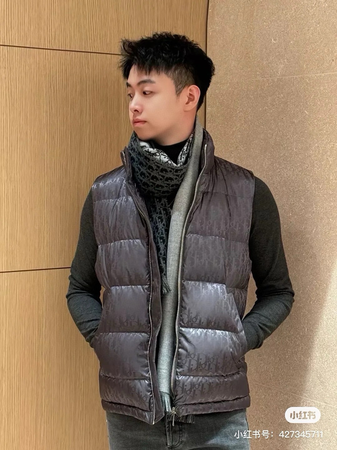 Black, Gray and Blue Jacket - FashionHype.xyz
