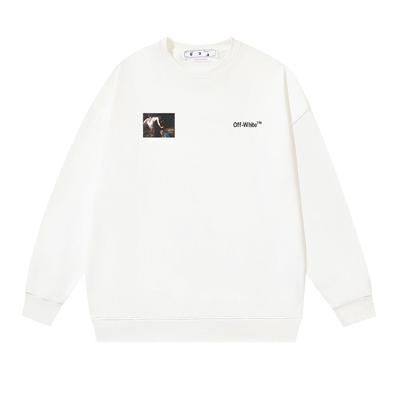 Graues, weißes und schwarzes Sweatshirt
