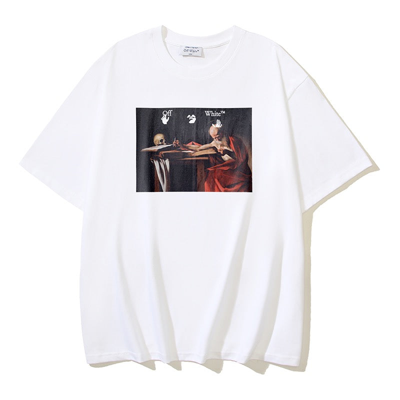 Schwarz-weißes T-Shirt