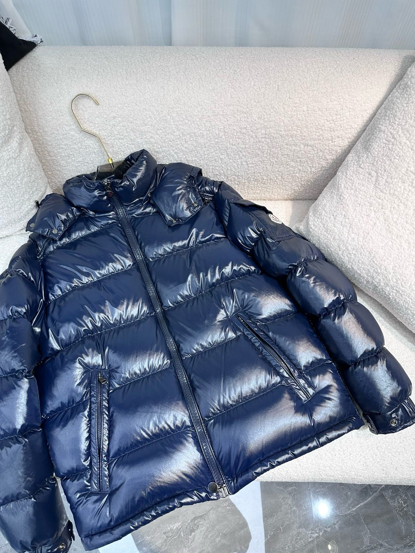 Blaue Jacke