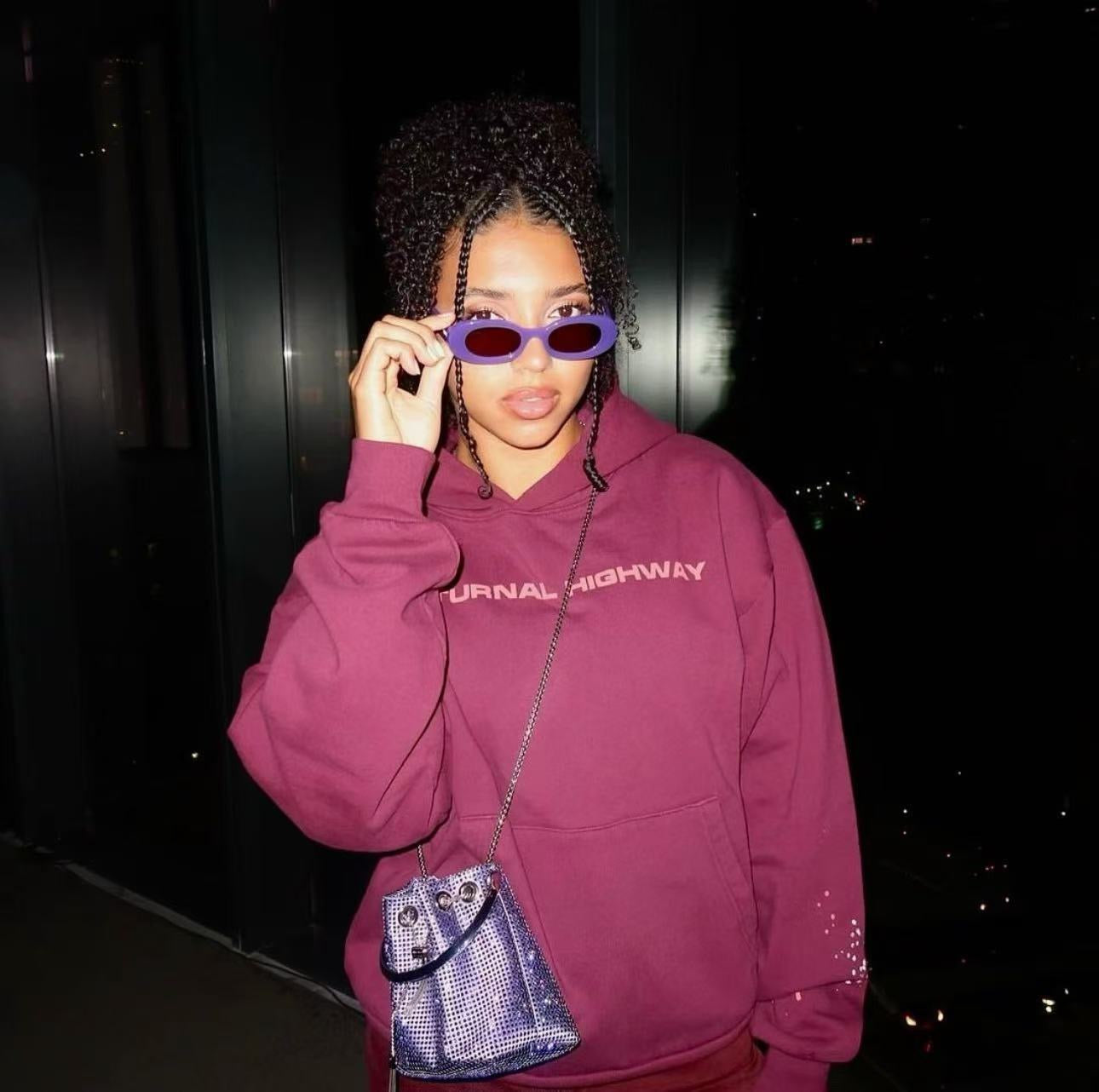 Rosaroter Hoodie