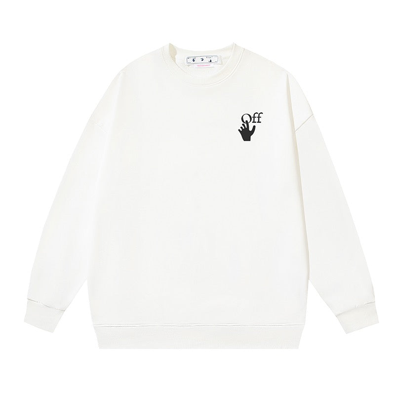 weißes und schwarzes Sweatshirt