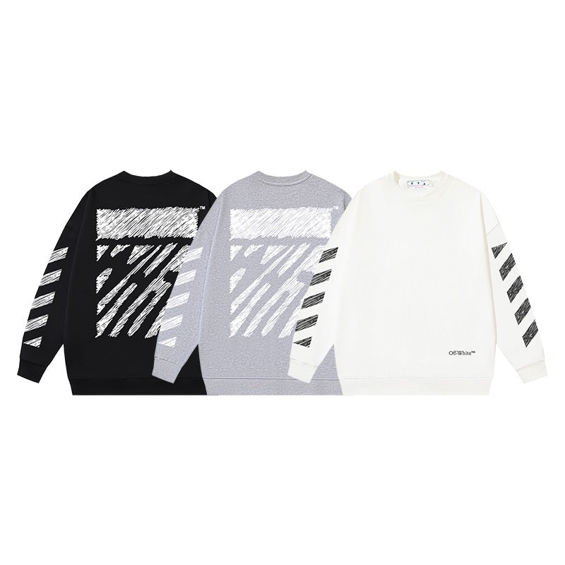Graues, weißes und schwarzes Sweatshirt