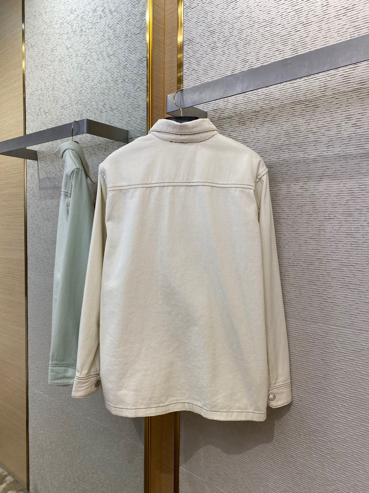 Beige and Blue Jacket
