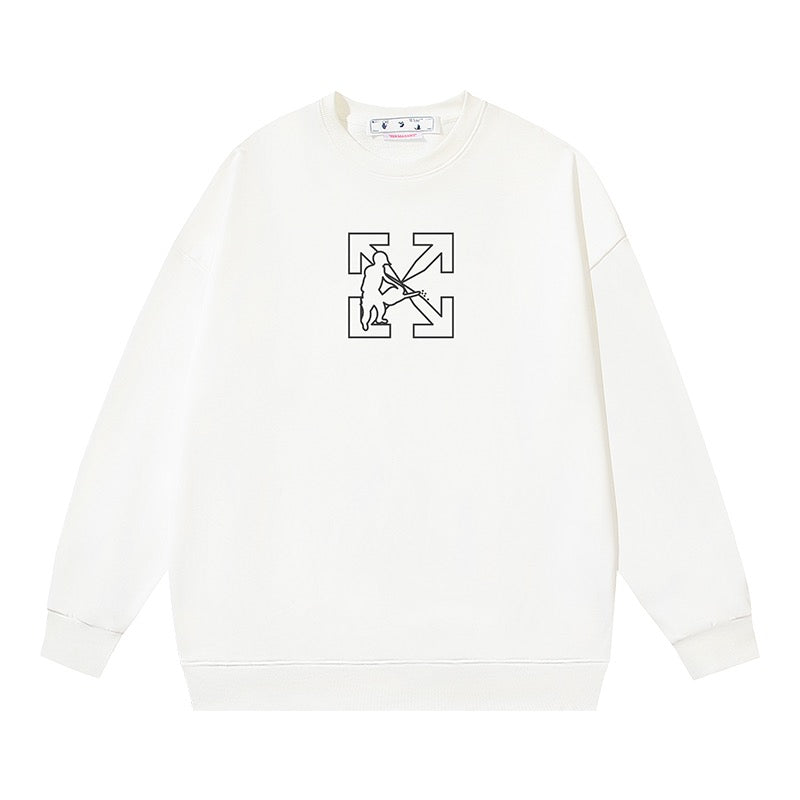 weißes und schwarzes Sweatshirt