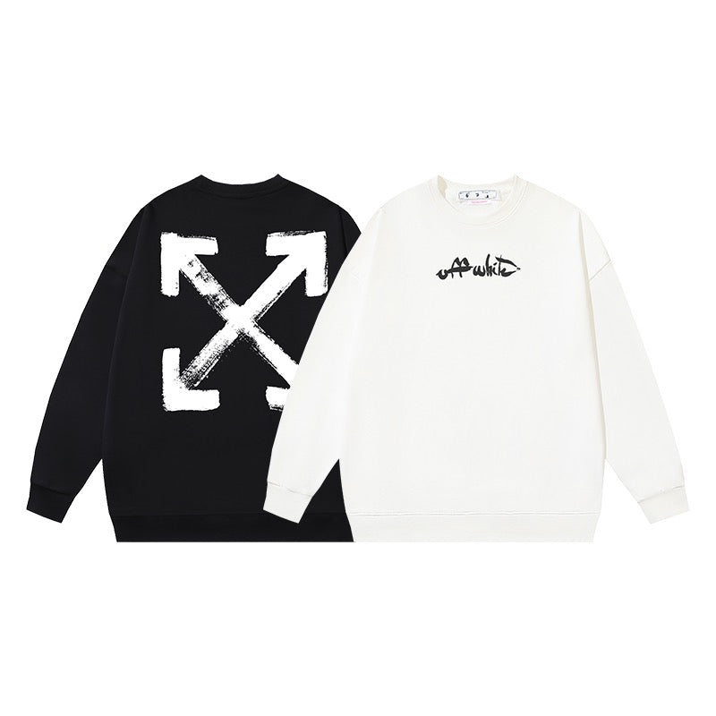 weißes und schwarzes Sweatshirt
