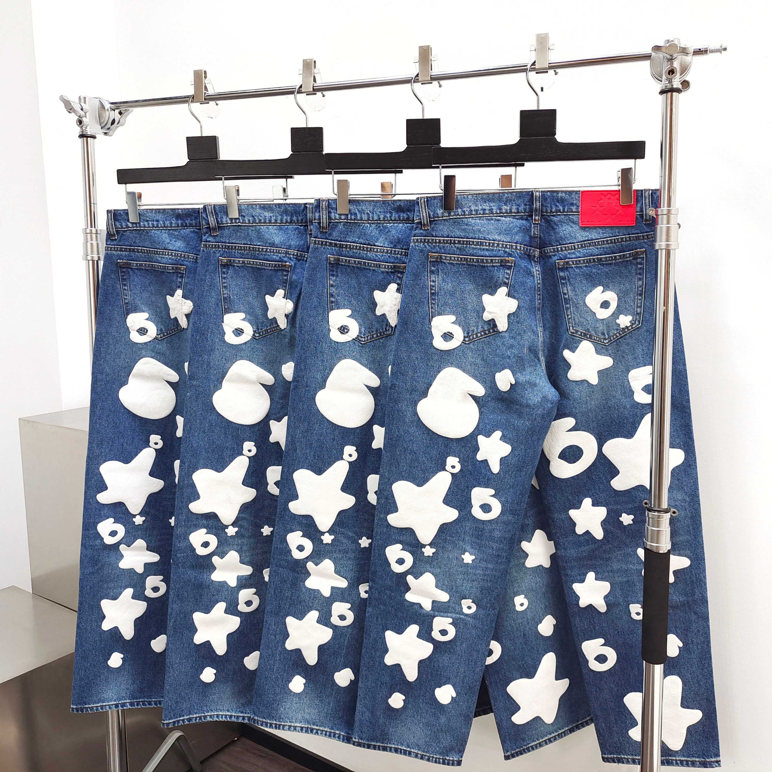 Blaue Hose