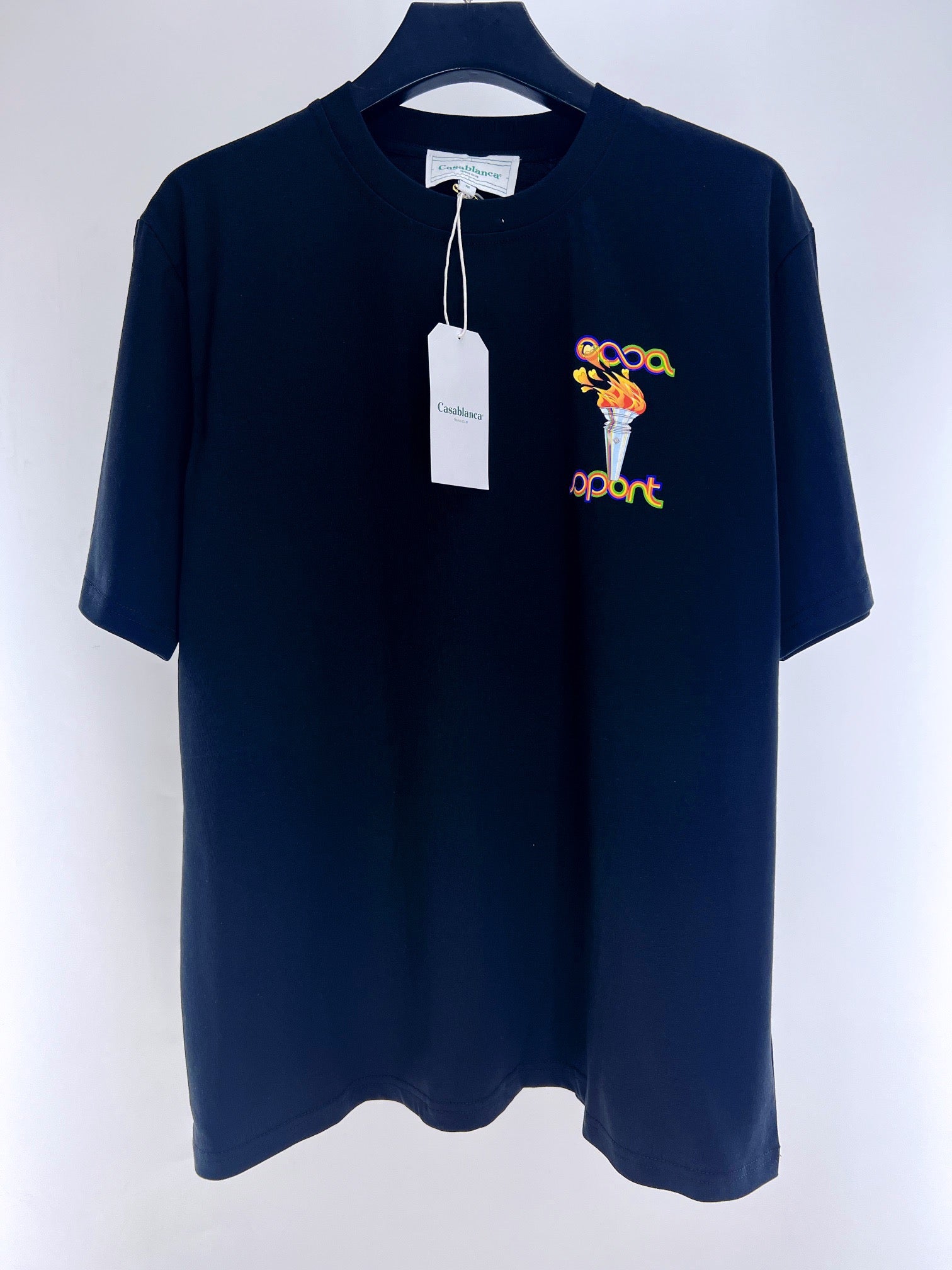 Blau-weißes T-Shirt